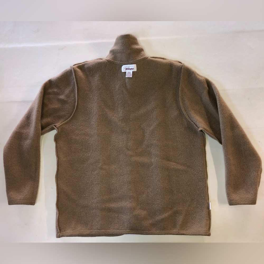 Classic Wool Cardigan WORTHINGTON Button Front Collared Sweater Tan (Large) - Picture 10 of 17